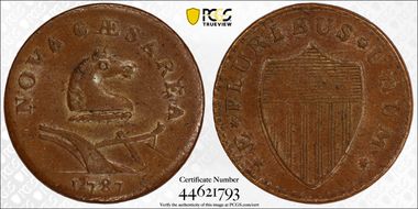 1787 NJ 1/2P Maris 38-Y, Pony Head MS64BN