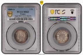 1860-A 1 Fr Gad-460 F-214 Abeille MS63