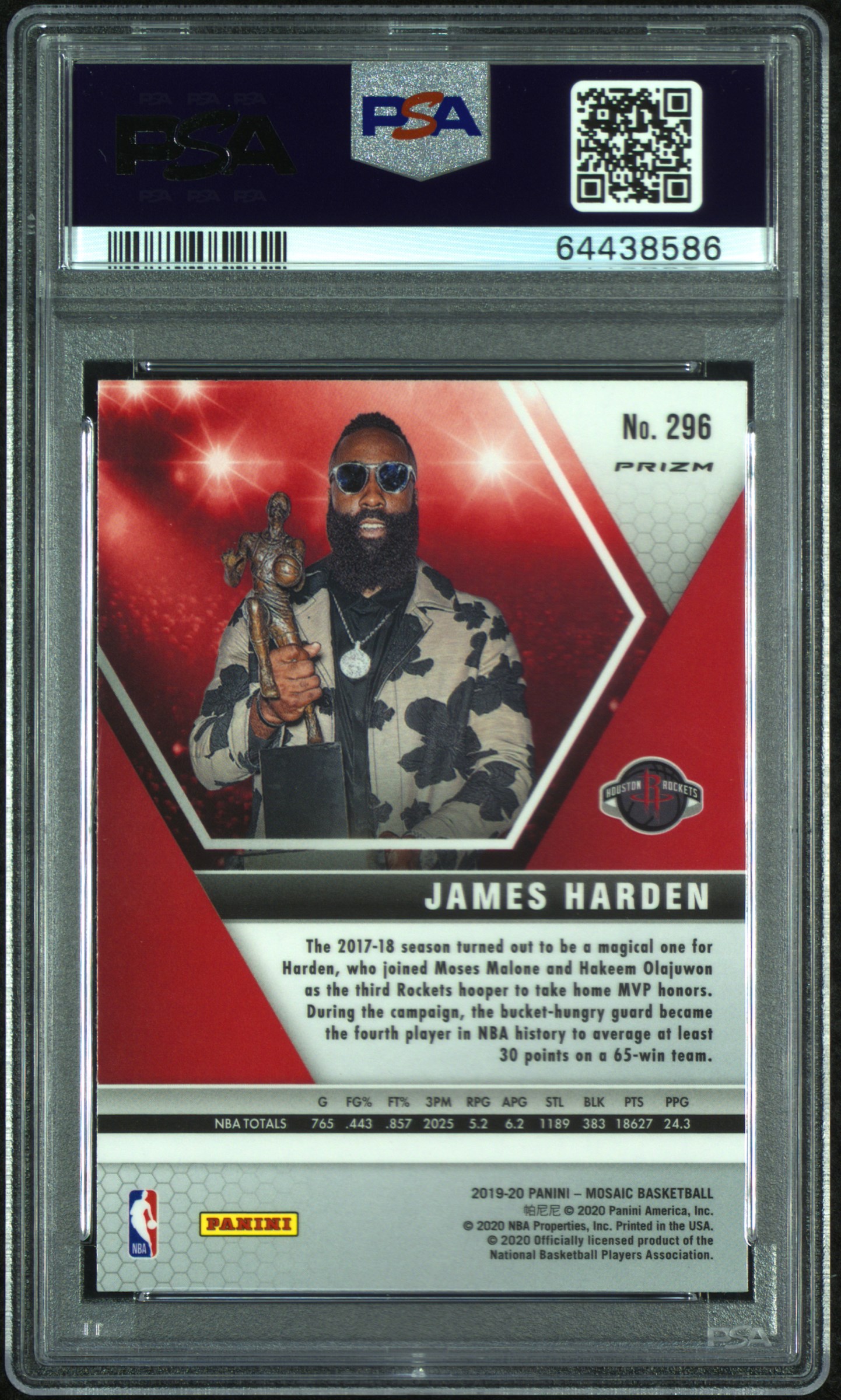 2019 James Harden Panini Mosaic Genesis PSA 10 | Veriswap