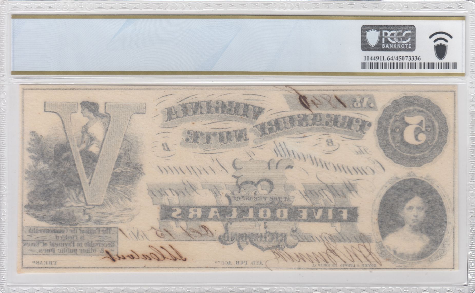 PCGS Certificate Verification Banknote Details For Cert #45073336