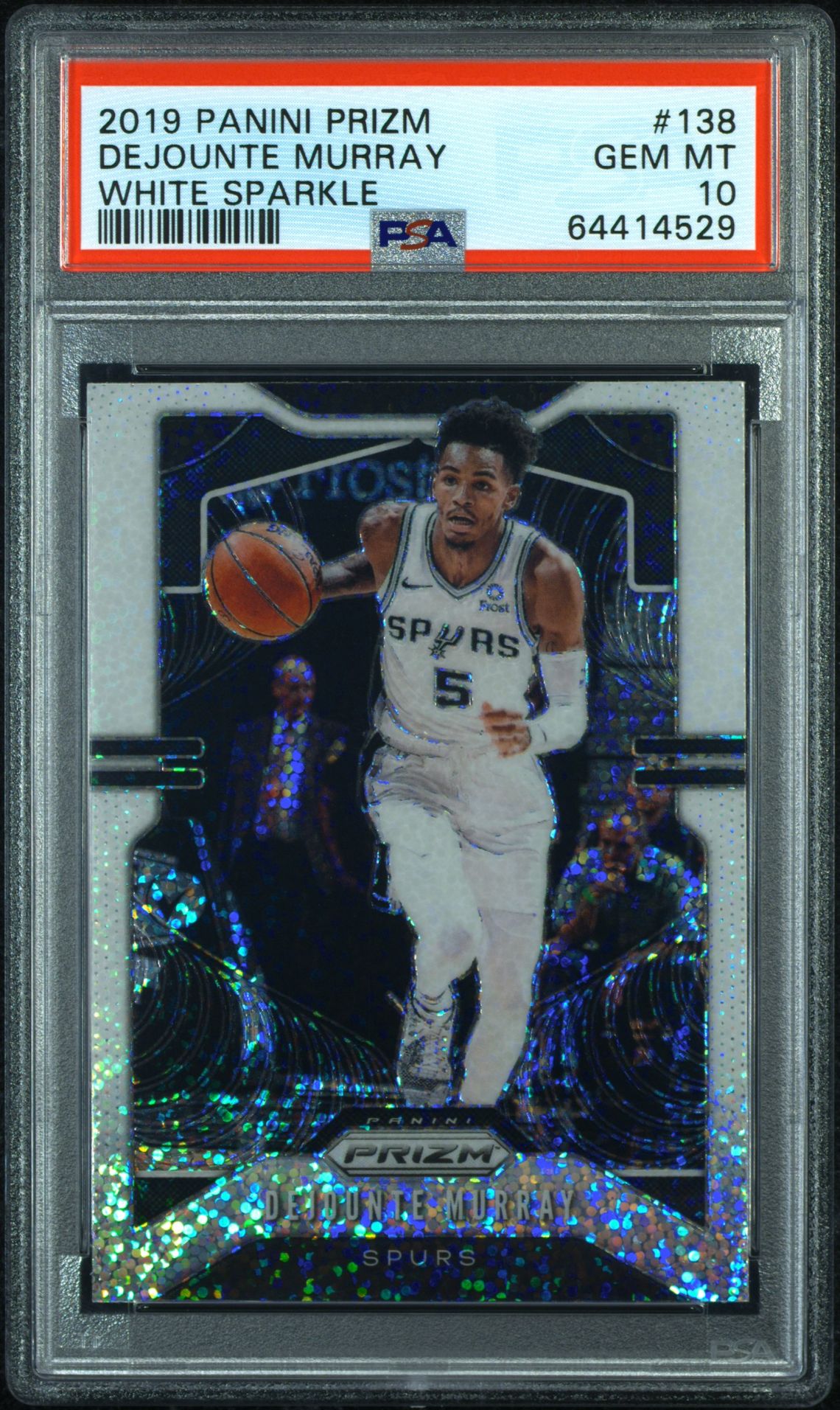 2019 Panini PANINI PRIZM WHITE SPARKLE #138 Dejounte Murray front