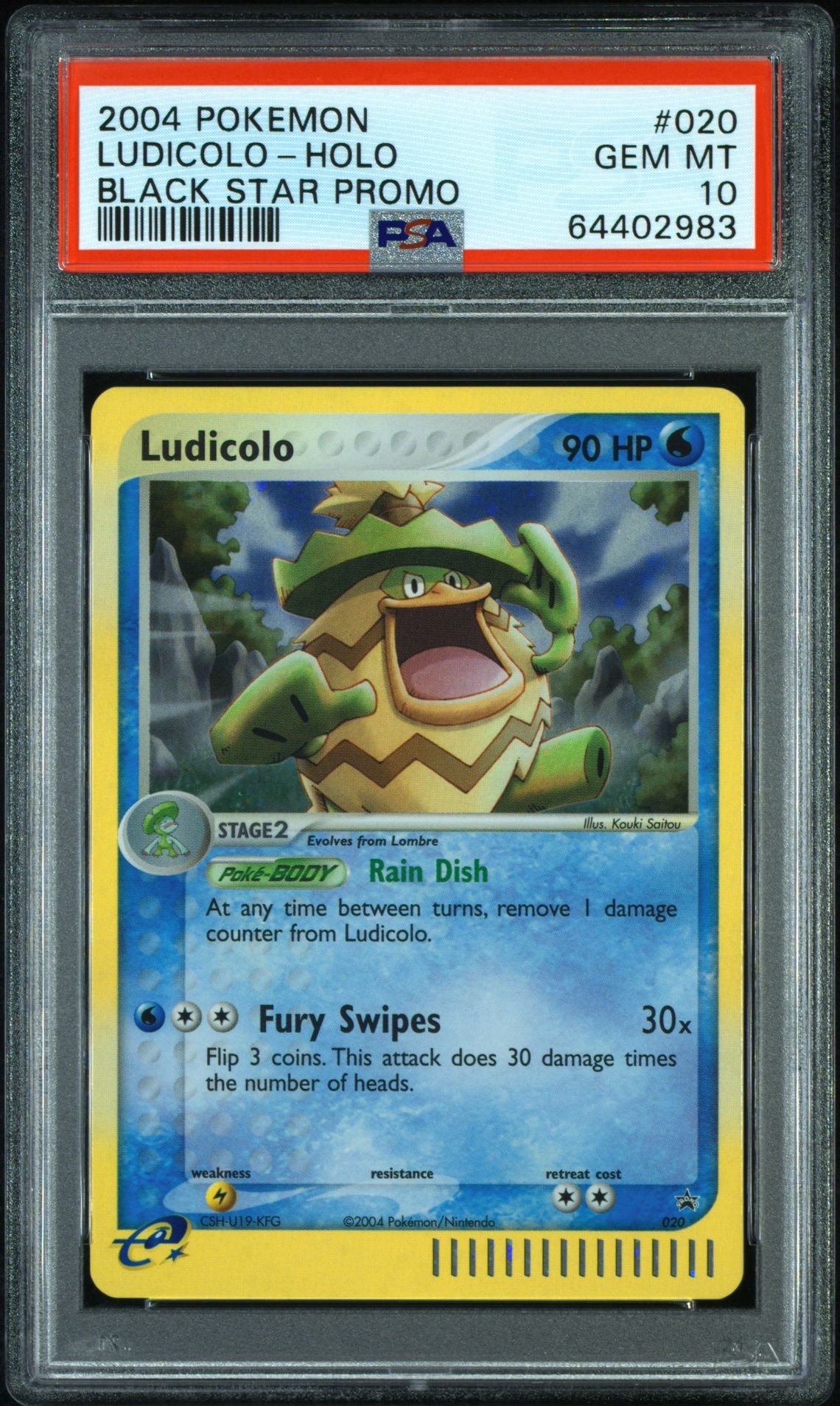 2004 Pokemon POKEMON BLACK STAR PROMO #020 Ludicolo-Holo front