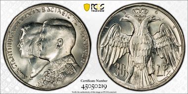 1964 30 Dr Kongsberg  "ВФ" Right KM-87  Ag MS67