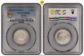 AH1327//3 (1911) 5 Kur KM-750 MS66