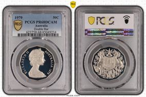 1979 50C Double Bar PR68DCAM