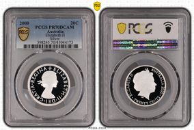 2000 20C Elizabeth II Silver PR70DCAM