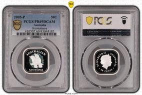 2005-P 50C Kookaburra 1/2oz Ag Colorized PR69DCAM