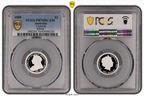 2000 $2 Victoria  Silver PR70DCAM