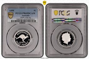 1999 5C 1939 1/2d Ag PR69DCAM