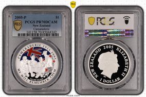 2005-P $1 ANZAC - Camaraderie Colorized PR70DCAM