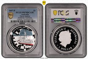 2007-P $1 Davis Station Antarctic Territory PR70DCAM