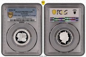 2010-M $1 100th Ann. Australian Coinage Privy PR69DCAM