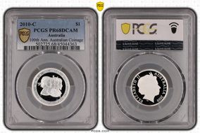 2010-C $1 100th Ann. Australian Coinage PR68DCAM