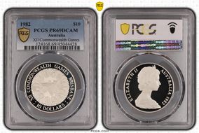 1982 $10 XII Commonwealth Games PR69DCAM