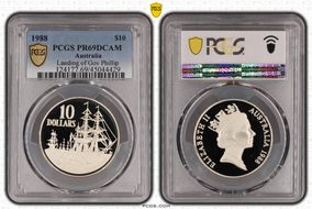 1988 $10 Landing of Gov Phillip PR69DCAM