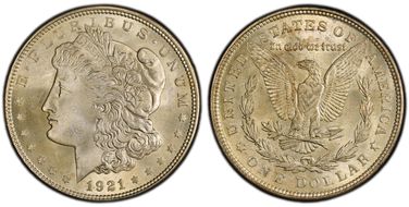 1921 $1 Morgan MS66