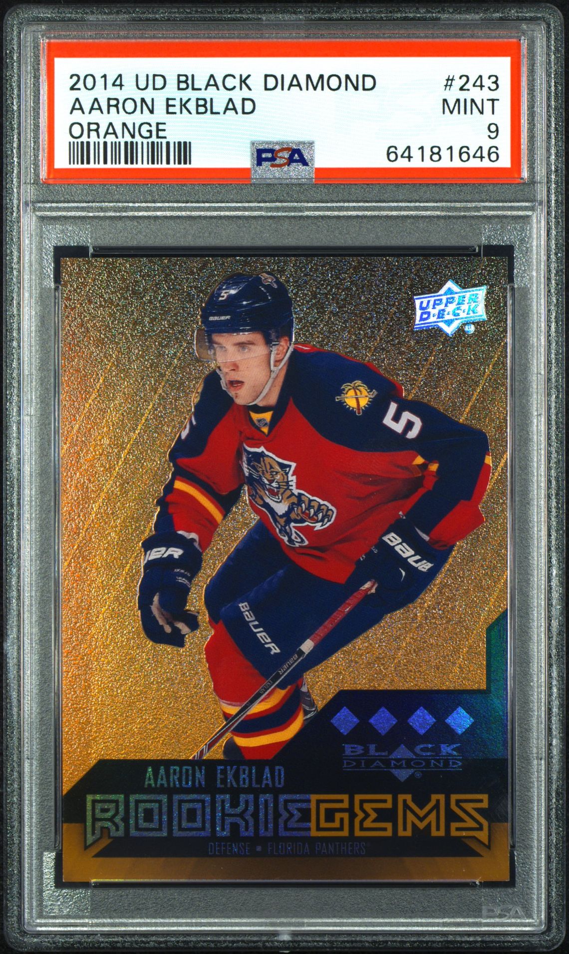 2014 Upper Deck UPPER DECK BLACK DIAMOND ORANGE #243 Aaron Ekblad front