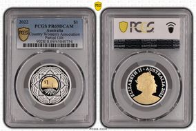 2022 $1 Country Women's Association Partial Gilt PR69DCAM