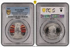 2022 50C Queensland Rail A10 No.6 Australian Rail Heritage MS69