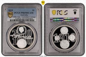 2010 $1 100th Ann. Australian Coinage Four 1910 Silver Coins PR69DCAM