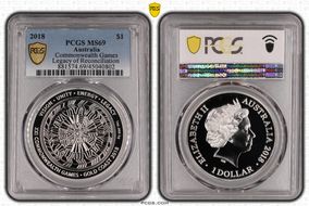 2018 $1 Commonwealth Games Legacy of Reconciliation MS69