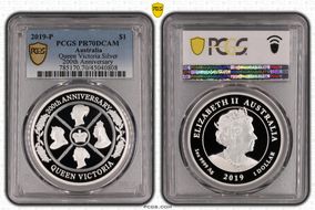 2019-P $1 Queen Victoria Silver 200th Anniversary PR70DCAM