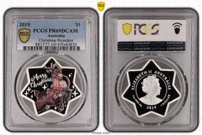 2019 $1 Christmas Reindeer PR69DCAM