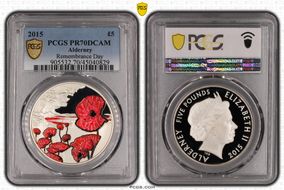 2015 £5 Remembrance Day PR70DCAM