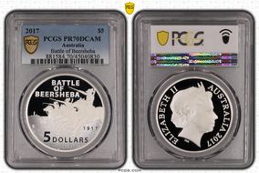2017 $5 Battle of Beersheba PR70DCAM