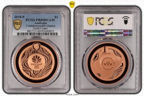2018 $1 Commonwealth Games Gold Coast Cu PR69DCAM