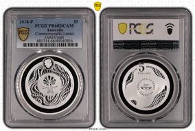 2018 $5 Commonwealth Games Gold Coast Ag PR68DCAM