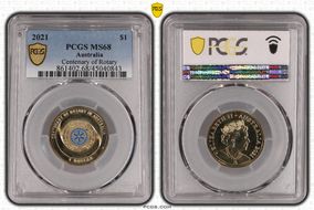 2021 $1 Centenary of Rotary MS68