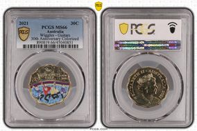 2021 30C Wiggles - Guitars  30th Anniversary Colorized MS66