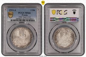 1913-A 3 Mk 25th Year J-112 MS66