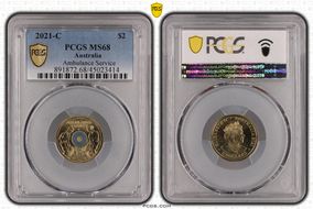 2021-C $2 Ambulance Service Colorized MS68