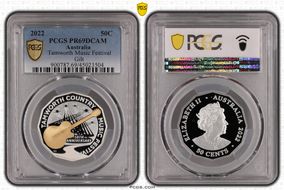 2022 50C Tamworth Music Festival Partial Gilt PR69DCAM