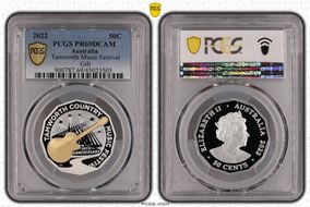 2022 50C Tamworth Music Festival Ag Partial Gilt PR69DCAM