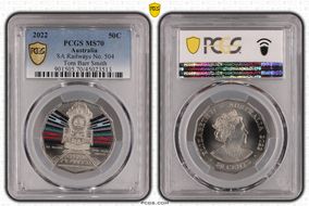 2022 50C SA Railways No. 504 Tom Barr Smith Colorized MS70