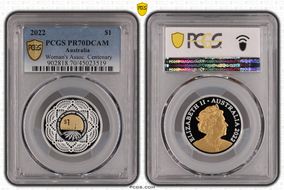 2022 $1 Country Women's Association Partial Gilt PR70DCAM