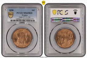 1898 10C Gad-277 F-136 MS65RD