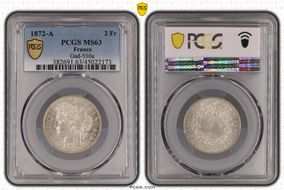 1872-A 2 Fr Gad-530a MS63