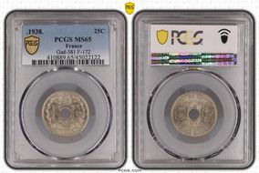 .1938. 25C Gad-381 F-172 MS65