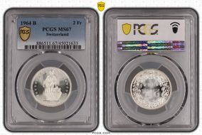 1964 B 2 Fr MS67