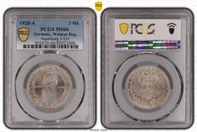 1928-A 3 Mk Naumburg J-333 MS66