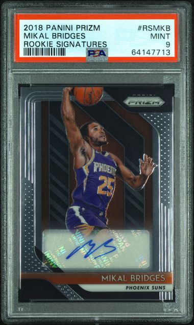 2018 Panini Prizm #RS-MKB Signatures Mikal Bridges front