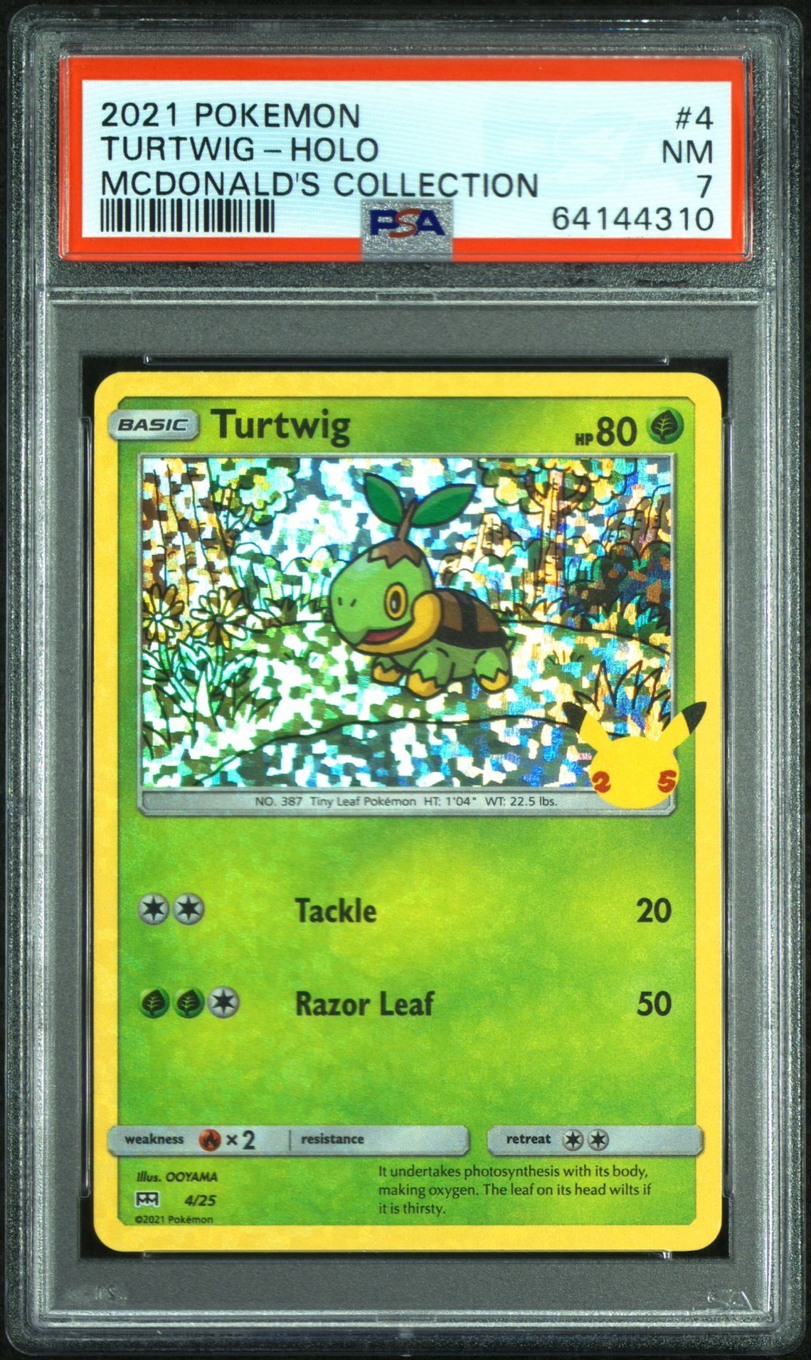 2021 Pokemon POKEMON MCDONALD'S COLLECTION #4 Turtwig-Holo front