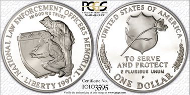 1997-P $1 Officers PR69DCAM