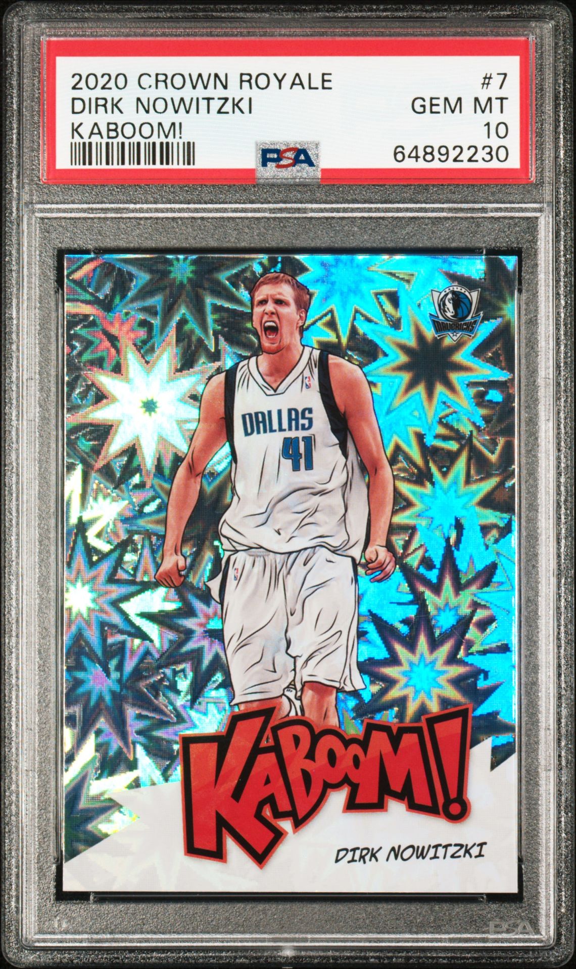 2020 Panini PANINI CROWN ROYALE KABOOM! #7 Dirk Nowitzki front