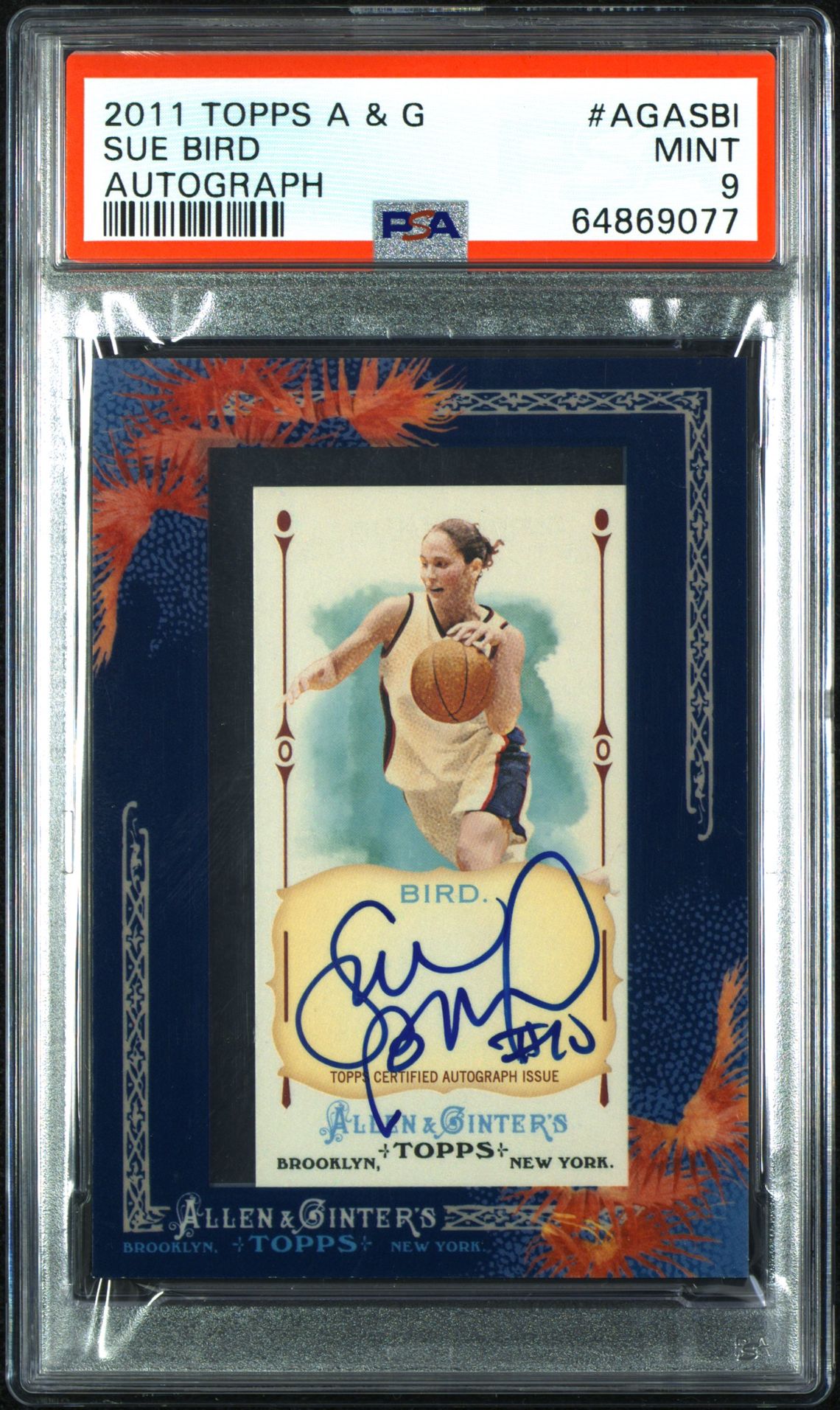 2011 Topps TOPPS ALLEN & GINTER AUTOGRAPHS #AGASBI Sue Bird front