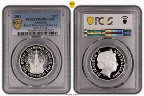 2012 50C Royal Diamond Jubilee Ag PR69DCAM